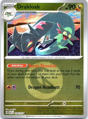 Drakloak (Energy Symbol Pattern) 159/217 Ascended Heroes Pokemon Reverse Holo NM