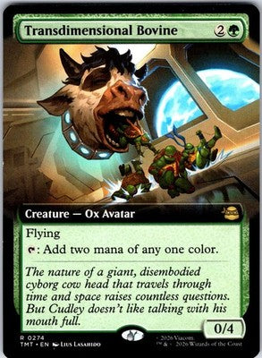 Transdimensional Bovine (Extended Art) Teenage Mutant Ninja Turtles MTG NM