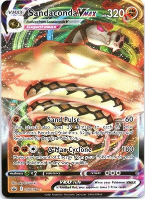 Sandaconda VMAX 090/198 Holo VMAX Rare Chilling Reign Pokemon Near Mint