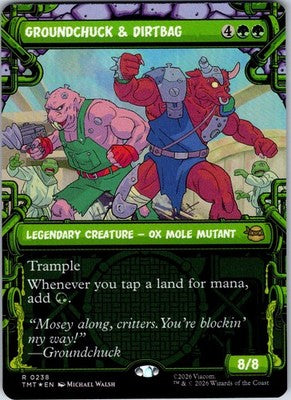 Groundchuck & Dirtbag (Showcase) Teenage Mutant Ninja Turtles Rare Foil MTG NM
