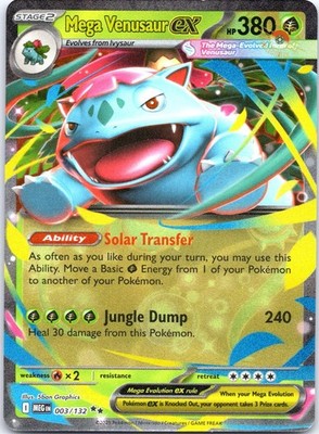 Mega Venusaur ex 003/132 Double Rare ME01: Mega Evolution Pokemon Card NM TCG