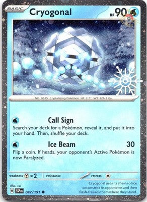 Cryogonal (Holiday Calendar) 047/191 Holo MC&P Pokemon NM