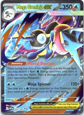 Mega Greninja ex 022/086 Double Rare Chaos Rising Pokemon Holo Near Mint