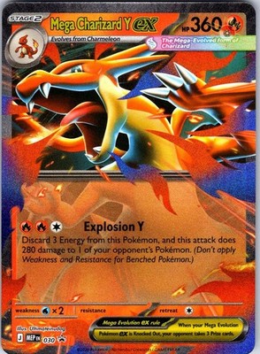 Mega Charizard Y ex 030 Holo Promo ME: Mega Evolution Promo Pokemon Holo NM
