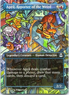 April, Reporter of the Weird (Borderless) 206 Teenage Mutant Ninja Turtles MTG
