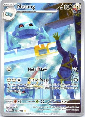 Metang 094/086 Holo Illustration Rare Chaos Rising Pokemon Near Mint