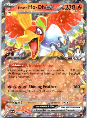 Ethan's Ho-Oh ex 039/182 Double Rare SV10: Destined Rivals Pokemon Card NM TCG