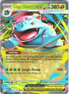 Mega Venusaur ex 003/132 Double Rare ME01: Mega Evolution Pokemon Card NM TCG