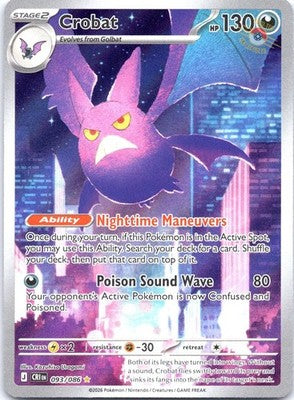 Crobat 093/086 Illustration Rare SV: Chaos Rising Pokemon Card NM TCG