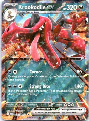 Krookodile ex 055/086 Double Rare Chaos Rising Pokemon Holo Near Mint