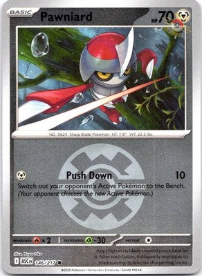Pawniard (Quick Ball) 146/217 Common Ascended Heroes Pokemon Reverse Holo NM