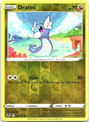Dratini 129/195 Common Silver Tempest Pokemon Reverse Holo Near Mint