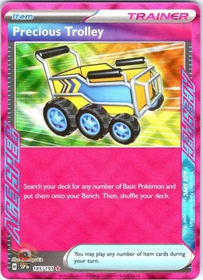 Precious Trolley 185/191 ACE SPEC Rare SV08: Surging Sparks Pokemon Card NM TCG