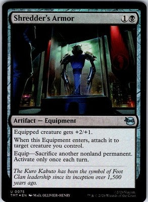 Shredder's Armor Teenage Mutant Ninja Turtles Uncommon Foil MTG NM