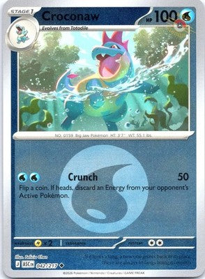 Croconaw (Energy Symbol Pattern) 042/217 Ascended Heroes Pokemon Reverse Holo NM