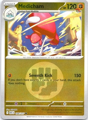 Medicham (Energy Symbol Pattern) 104/217 Ascended Heroes Pokemon Reverse Holo NM