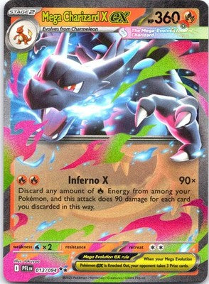 Mega Charizard X ex 013/094 Double Rare Phantasmal Flames Pokemon Card NM TCG