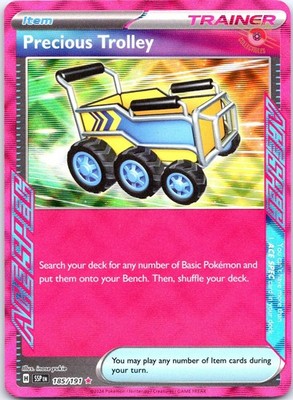 Precious Trolley 185/191 ACE SPEC Rare SV08: Surging Sparks Pokemon Card NM TCG
