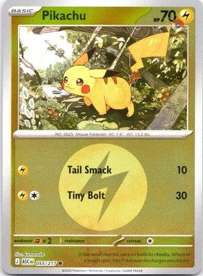 Pikachu (Energy Symbol Pattern) 055/217 Ascended Heroes Pokemon Reverse Holo NM