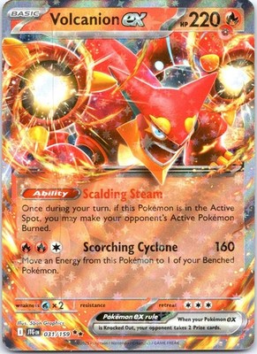 Volcanion ex 031/159 Double Rare SV09: Journey Together Pokemon Card NM TCG