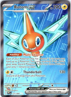 Rotom ex 111/094 Ultra Rare ME02: Phantasmal Flames Pokemon Card NM TCG