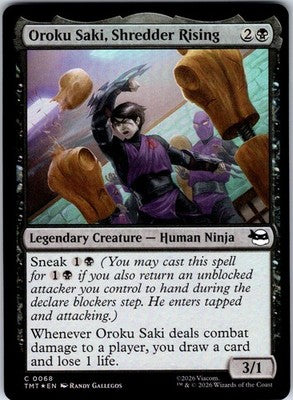 Oroku Saki, Shredder Rising Teenage Mutant Ninja Turtles Common Foil MTG NM