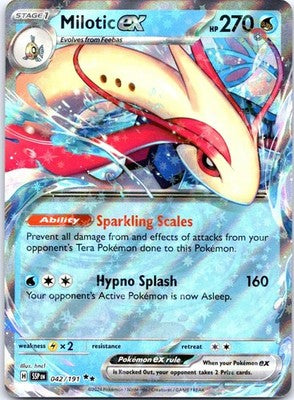 Milotic ex 042/191 Double Rare SV08: Surging Sparks Pokemon Card NM TCG
