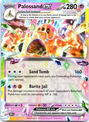 Palossand ex 091/191 Double Rare SV08: Surging Sparks Pokemon Card NM TCG