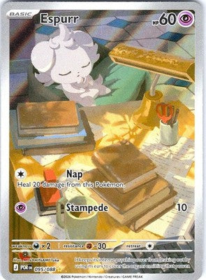 Espurr 095/088 Illustration Rare ME03: Perfect Order Pokemon Card NM TCG