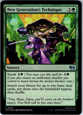New Generation's Technique Teenage Mutant Ninja Turtles Uncommon Foil MTG NM