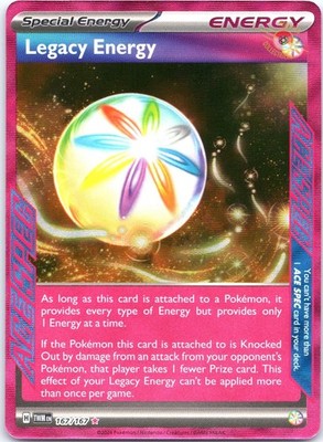 Legacy Energy 167/167 ACE SPEC Rare Twilight Masquerade Pokemon Holo Near Mint