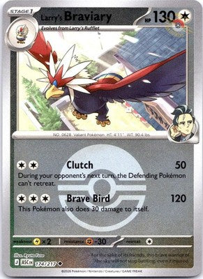 Larry's Braviary (Poke Ball) 174/217 Ascended Heroes Pokemon Reverse Holo NM