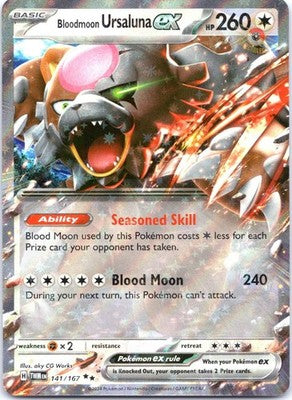 Bloodmoon Ursaluna ex 141/167 Double Rare Twilight Masquerade Pokemon Holo NM