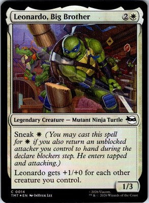 Leonardo, Big Brother Teenage Mutant Ninja Turtles Common Foil MTG NM