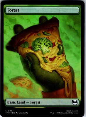 Forest () Teenage Mutant Ninja Turtles Land Foil MTG Magic The Gathering NM