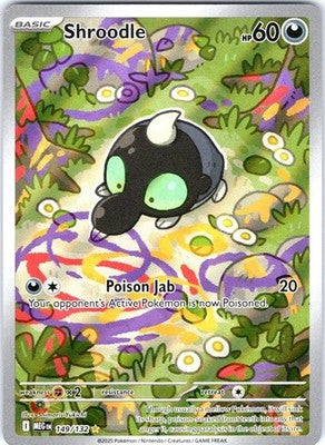 Shroodle 149/132 Illustration Rare ME01: Mega Evolution Pokemon Card NM TCG