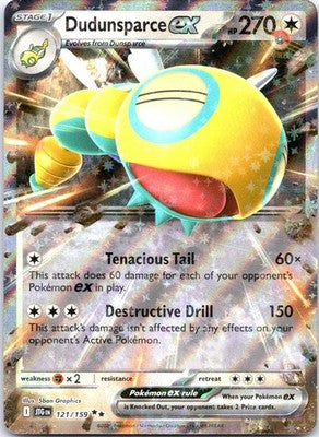 Dudunsparce ex 121/159 Double Rare SV09: Journey Together Pokemon Card NM TCG