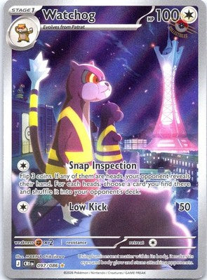Watchog 097/086 Illustration Rare SV: Chaos Rising Pokemon Card NM TCG