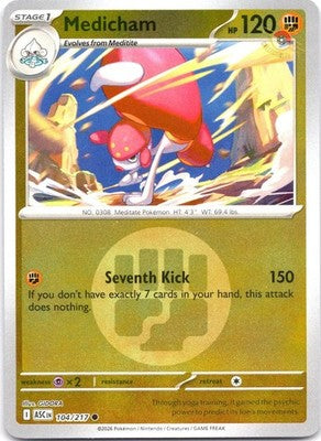 Medicham (Energy Symbol Pattern) 104/217 Ascended Heroes Pokemon Reverse Holo NM