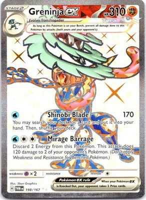 Greninja ex 198/167 Ultra Rare SV06: Twilight Masquerade Pokemon Card NM TCG