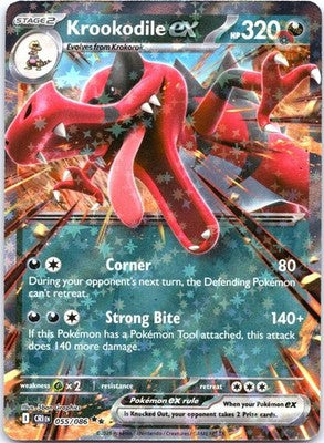 Krookodile ex 055/086 Double Rare Chaos Rising Pokemon Holo Near Mint