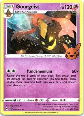 Gourgeist 077/203 Holo Promo Trick or Trade BOOster Pokemon Near Mint