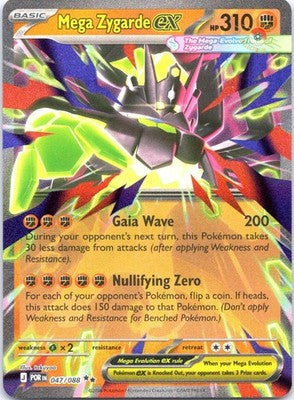 Mega Zygarde ex 047/088 Double Rare Perfect Order Pokemon Holo Near Mint