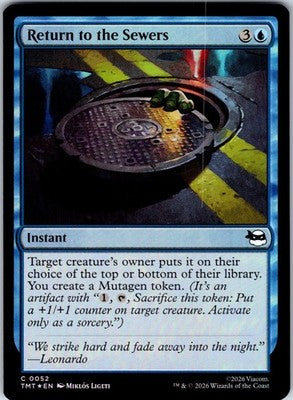 Return to the Sewers Teenage Mutant Ninja Turtles Common Foil MTG NM