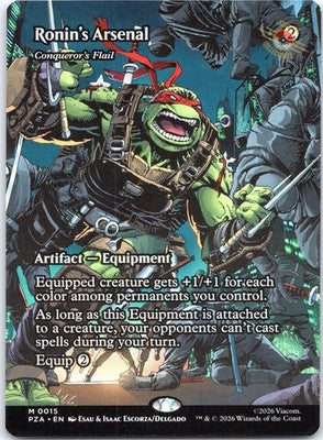 Ronin's Arsenal - Conqueror's Flail (Borderless) 15 TMNT MTG NM