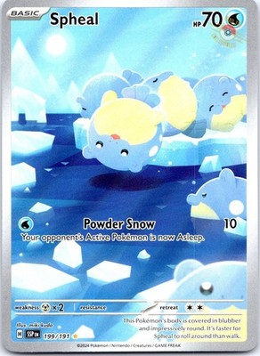 Spheal 199/191 Illustration Rare SV08: Surging Sparks Pokemon Card NM TCG