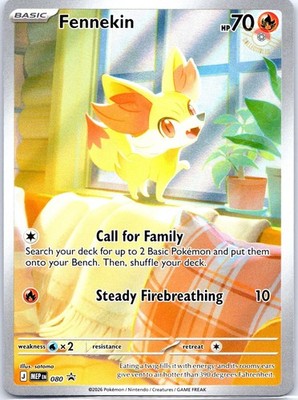 Fennekin 080 Holo Promo ME: Mega Evolution Promo Pokemon Holo Near Mint