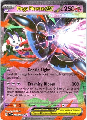 Mega Floette ex 035/086 Double Rare SV: Chaos Rising Pokemon Card NM TCG