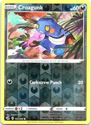 Croagunk 165/264 Common Fusion Strike Pokemon Reverse Holo Near Mint