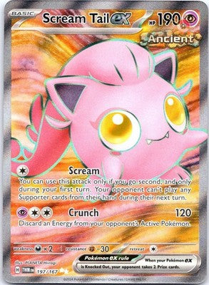 Scream Tail ex 197/167 Ultra Rare SV06: Twilight Masquerade Pokemon Card NM TCG